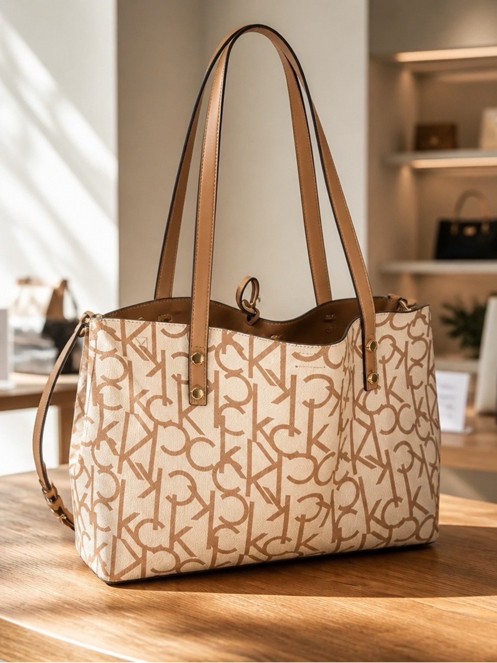 Calvin Klein Monogram Tote Bag